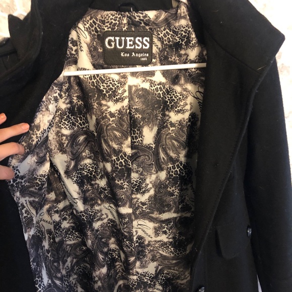 Guess Wool Jacket with Detachable Hood - Picture 2 of 8